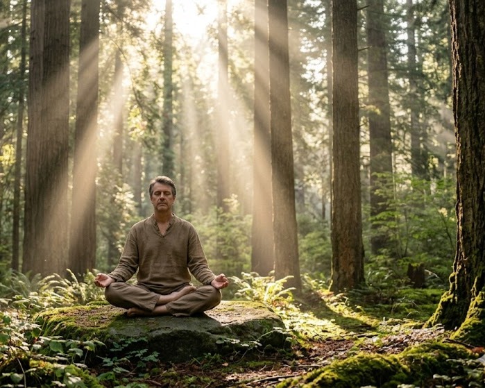 meditation forest crop